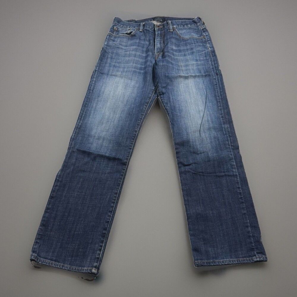 Lucky Brand 353 Vintage Straight Jeans Men’s 33x32 Faded Stretch Dark Wash Blue